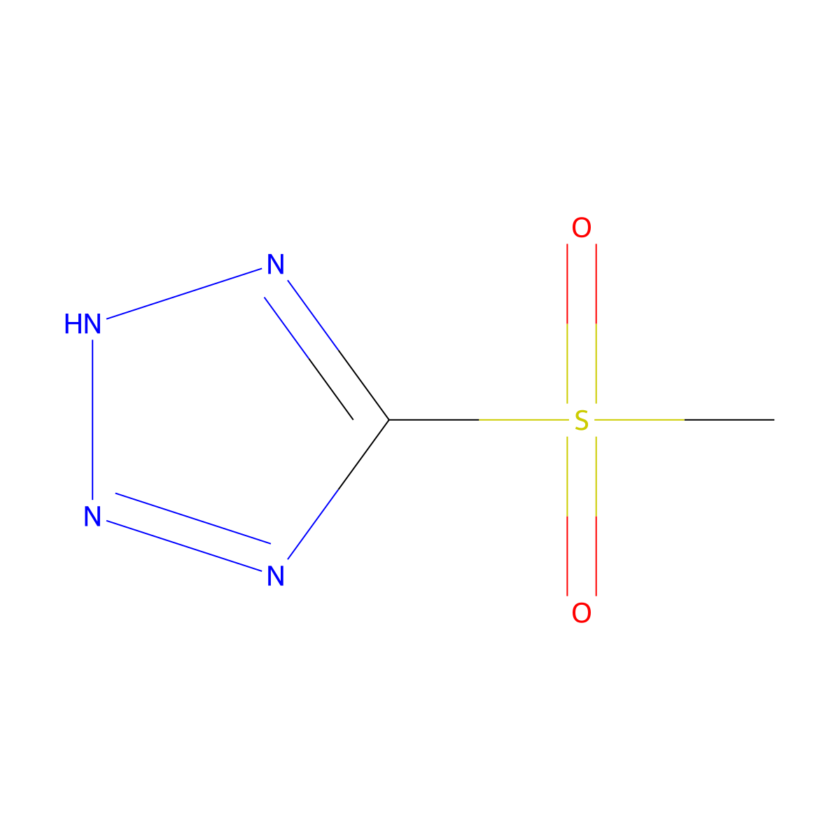 5-Methylsulfonyltetrazole molecular structure, CAS 21744-55-8