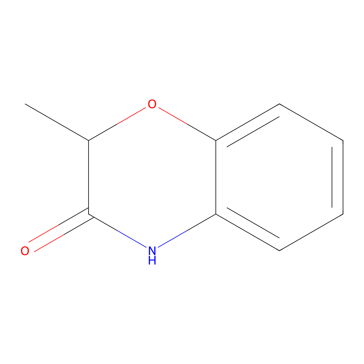 2-methyl-2H-1,4-benzoxazin-3(4H)-one molecular structure, CAS 21744-83-2