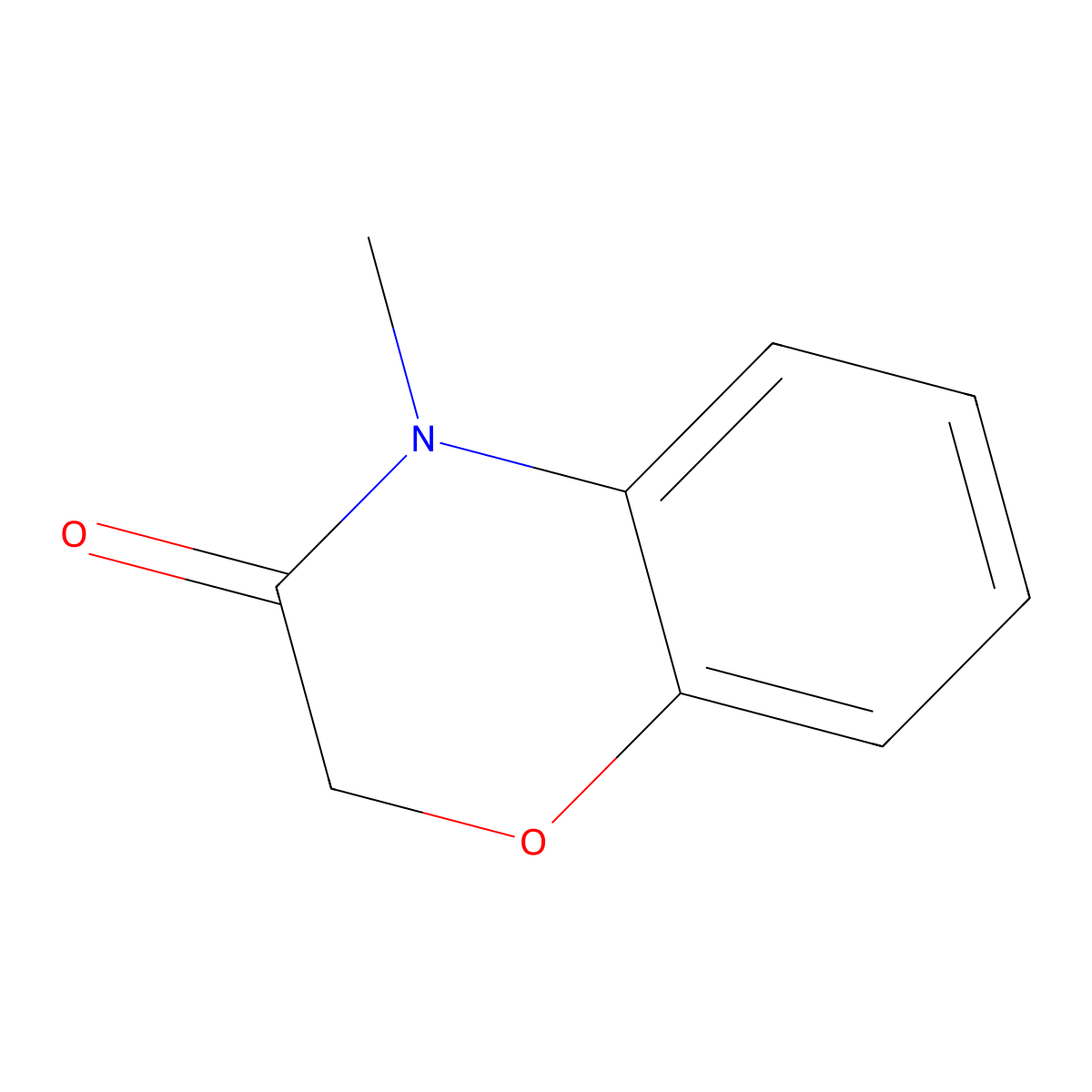 2H-1,4-Benzoxazin-3(4H)-one,4-methyl- molecular structure, CAS 21744-84-3