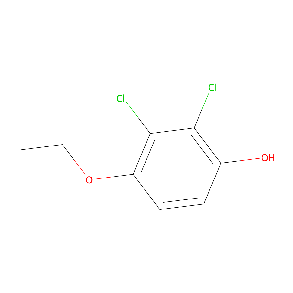 2,3-Dichloro-4-ethoxyphenol molecular structure, CAS 217448-94-7