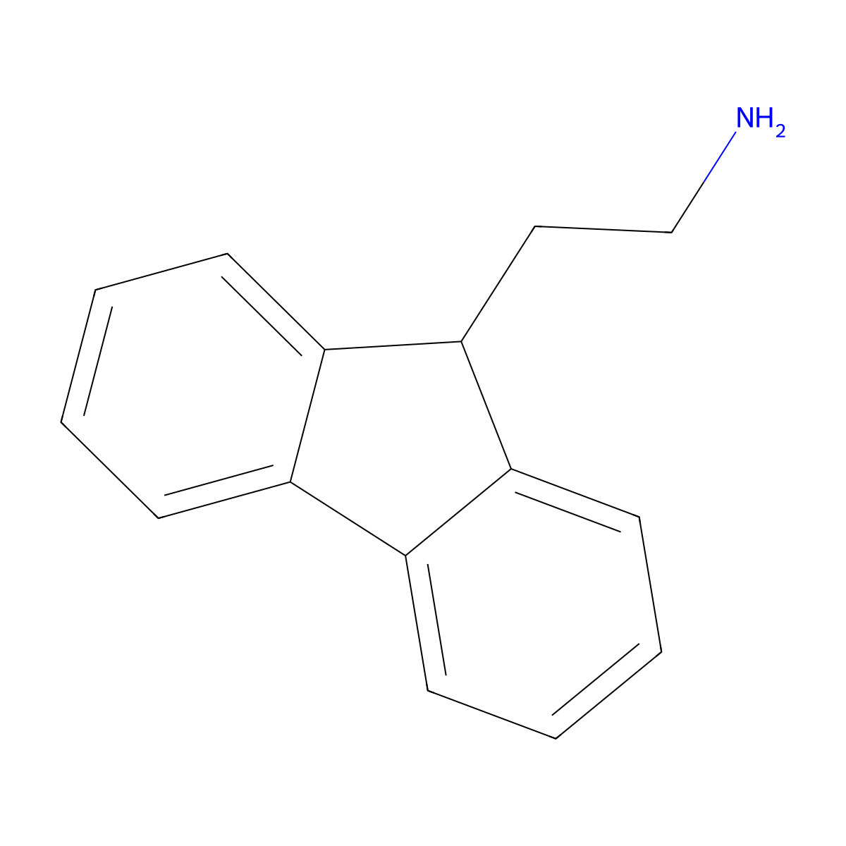 9H-Fluorene-9-ethanamine molecular structure, CAS 21745-79-9
