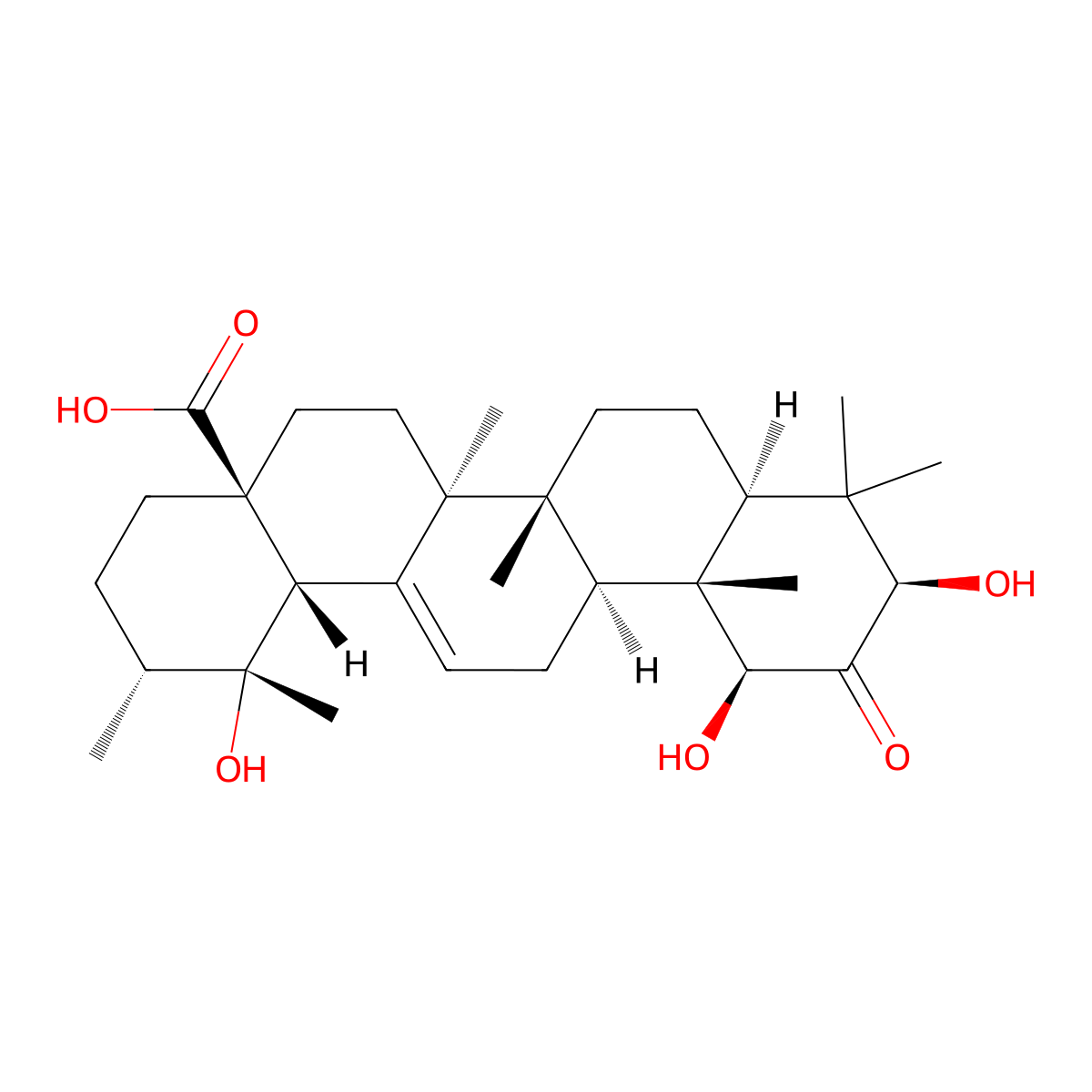 1-Hydroxy-2-oxopomolic acid molecular structure, CAS 217466-37-0