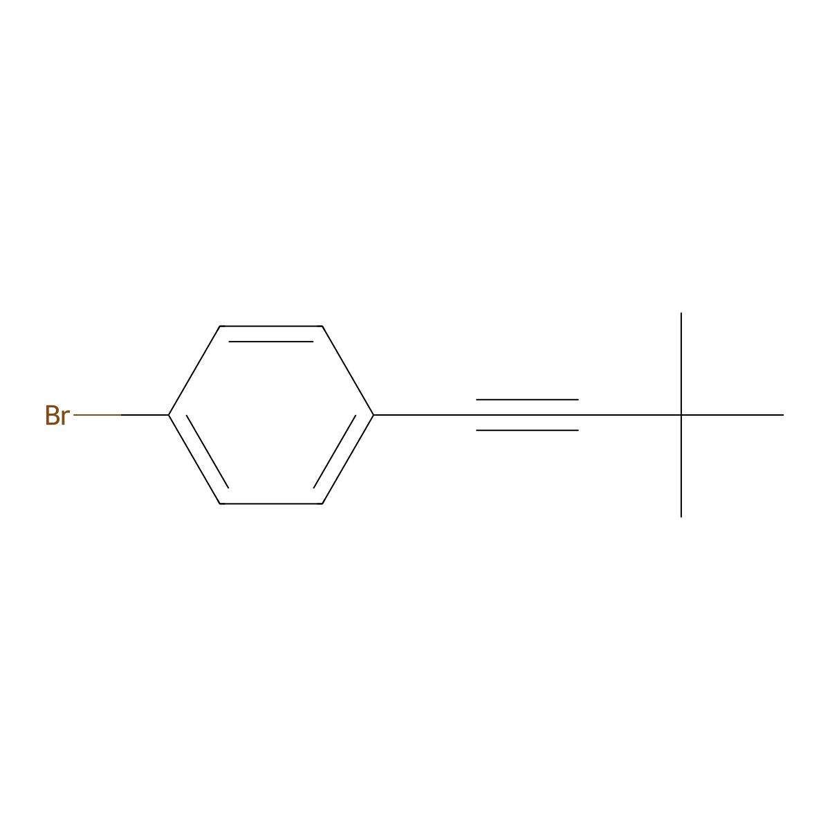 1-Bromo-4-(3,3-dimethyl-1-butyn-1-yl)benzene molecular structure, CAS 217469-83-5