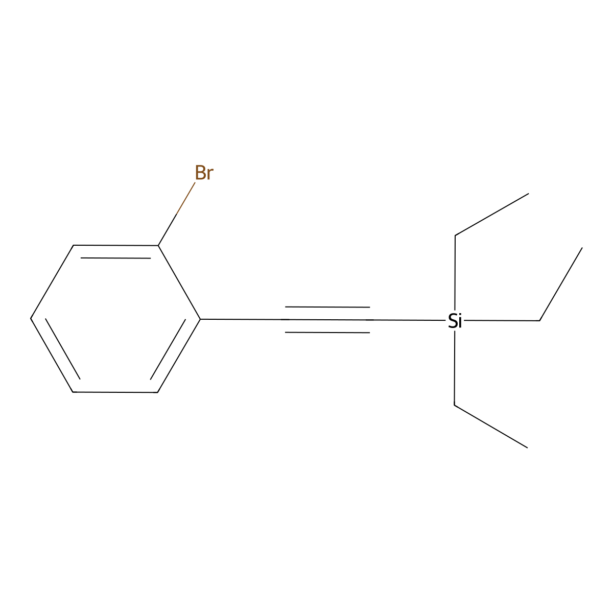 1-Bromo-2-[2-(triethylsilyl)ethynyl]benzene molecular structure, CAS 217469-85-7