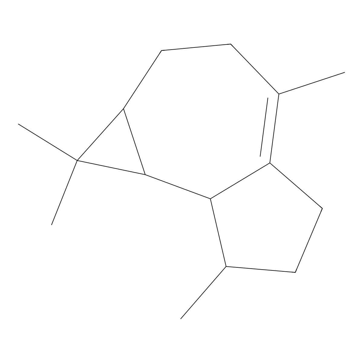 Viridiflorene molecular structure, CAS 21747-46-6
