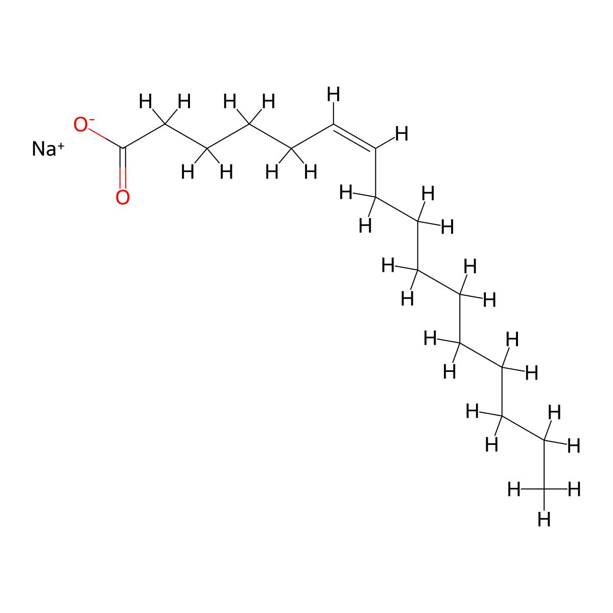 Sapienic acid sodium molecular structure, CAS 217477-25-3