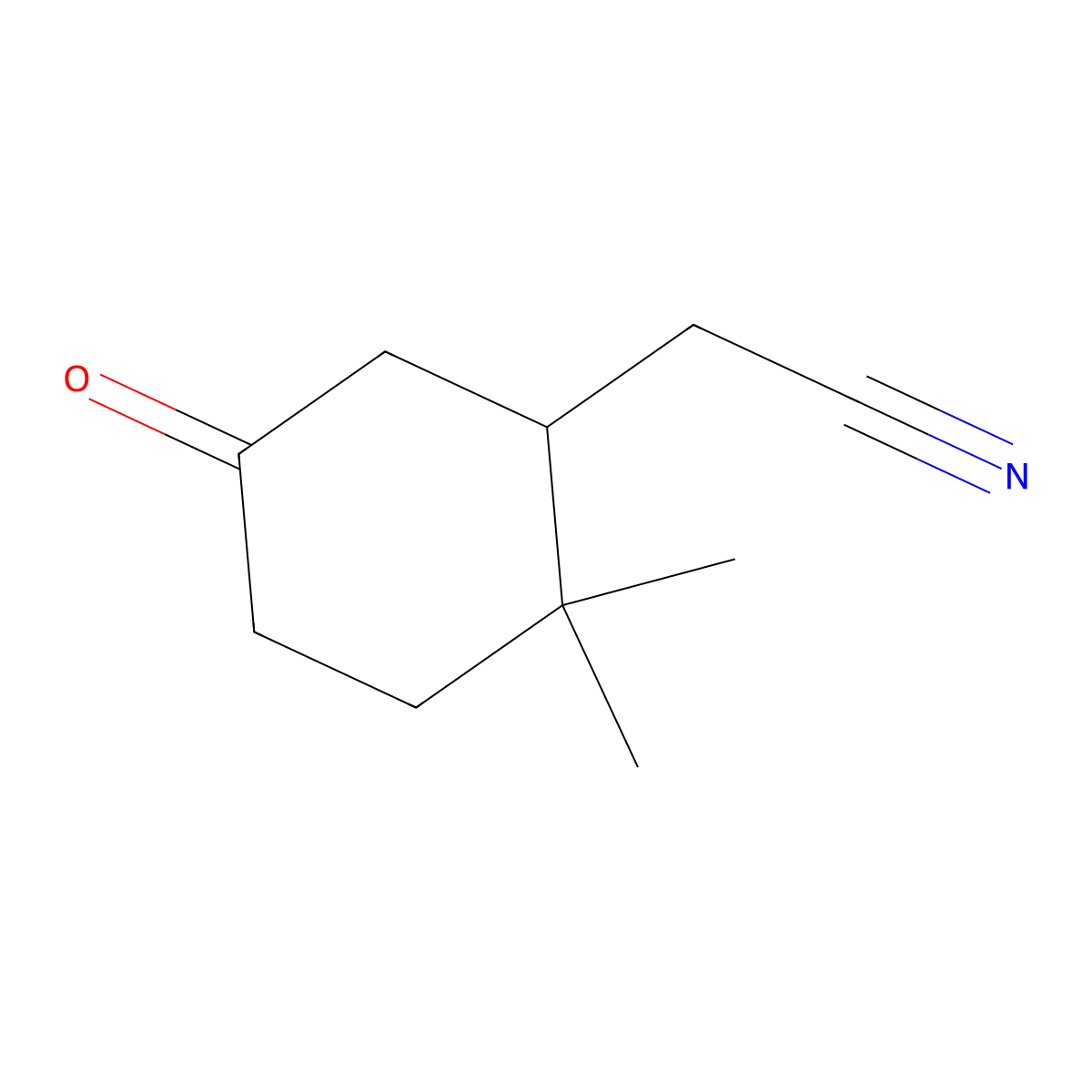 2-(2,2-Dimethyl-5-oxocyclohexyl)acetonitrile molecular structure, CAS 217483-31-3