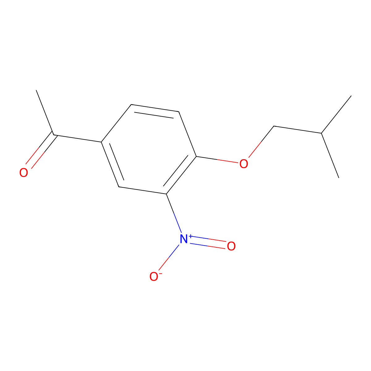 1-(4-Isobutyloxy-3-nitrophenyl)ethanone molecular structure, CAS 217485-63-7