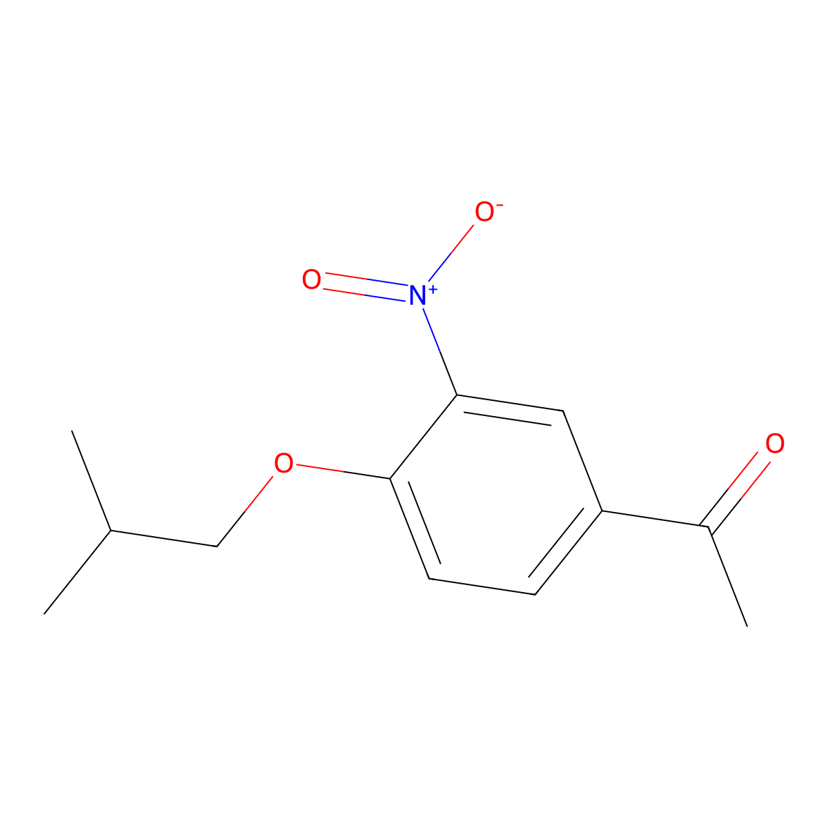 1-(4-Isobutyloxy-3-nitrophenyl)ethanone molecular structure, CAS 217485-63-7