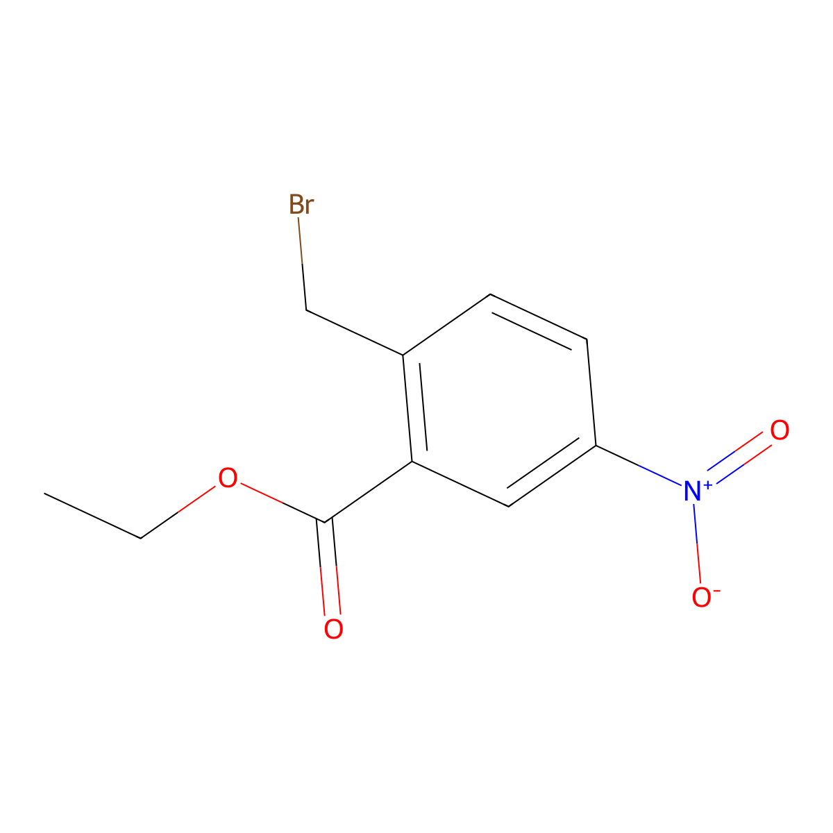 Ethyl 2-(bromomethyl)-5-nitrobenzoate molecular structure, CAS 217493-65-7