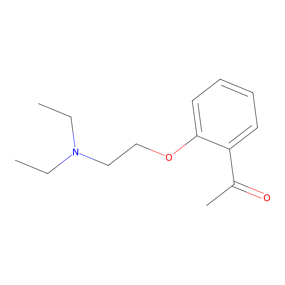 Acetophenone, 2'-(2-(diethylamino)ethoxy)- molecular structure, CAS 2175-79-3