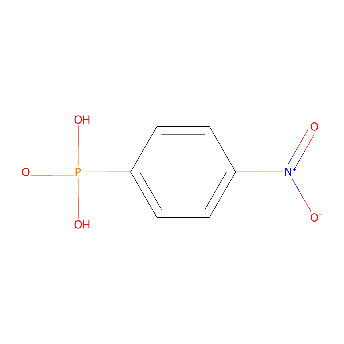 P-(4-Nitrophenyl)phosphonic acid molecular structure, CAS 2175-86-2