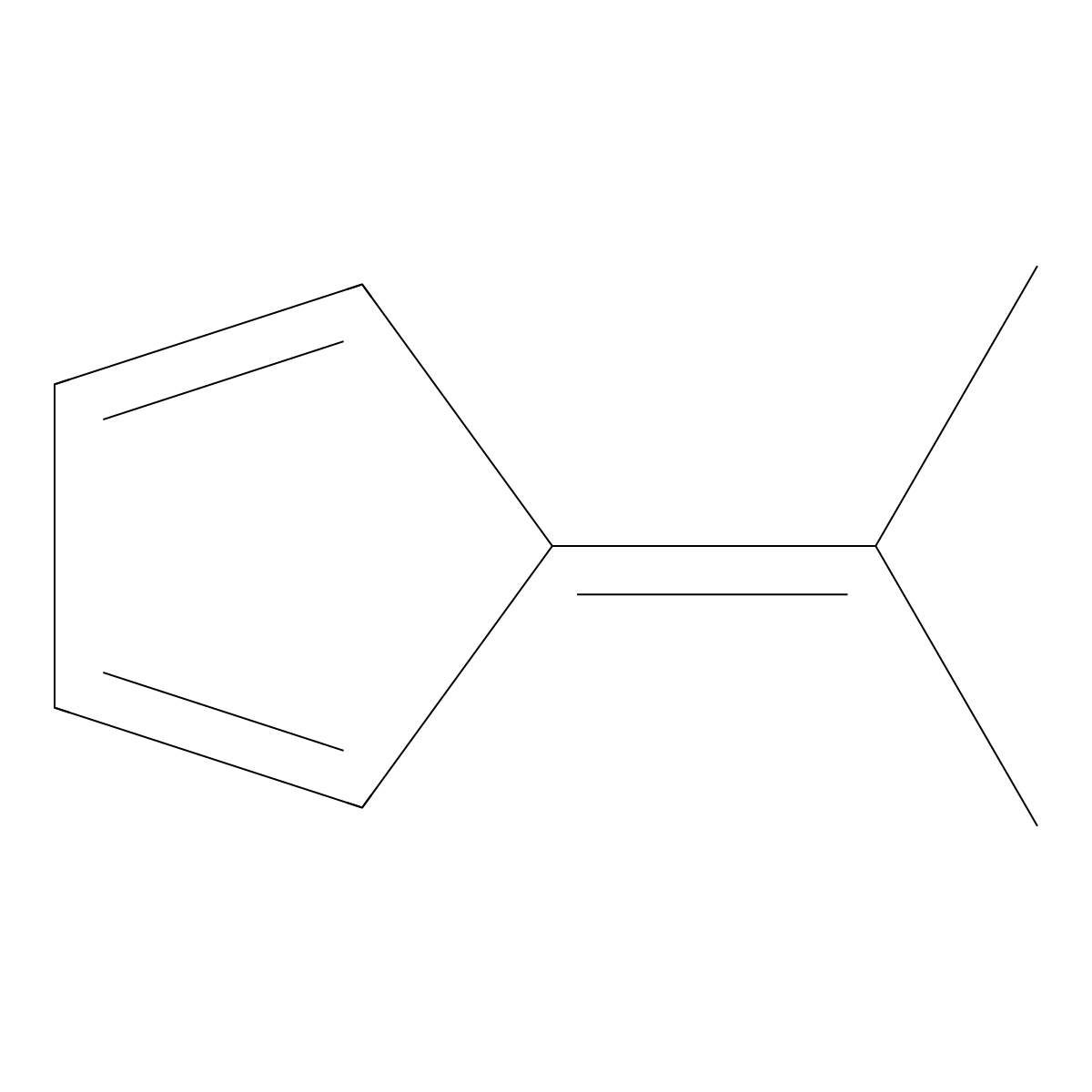 1,3-Cyclopentadiene, 5-(1-methylethylidene)- molecular structure, CAS 2175-91-9