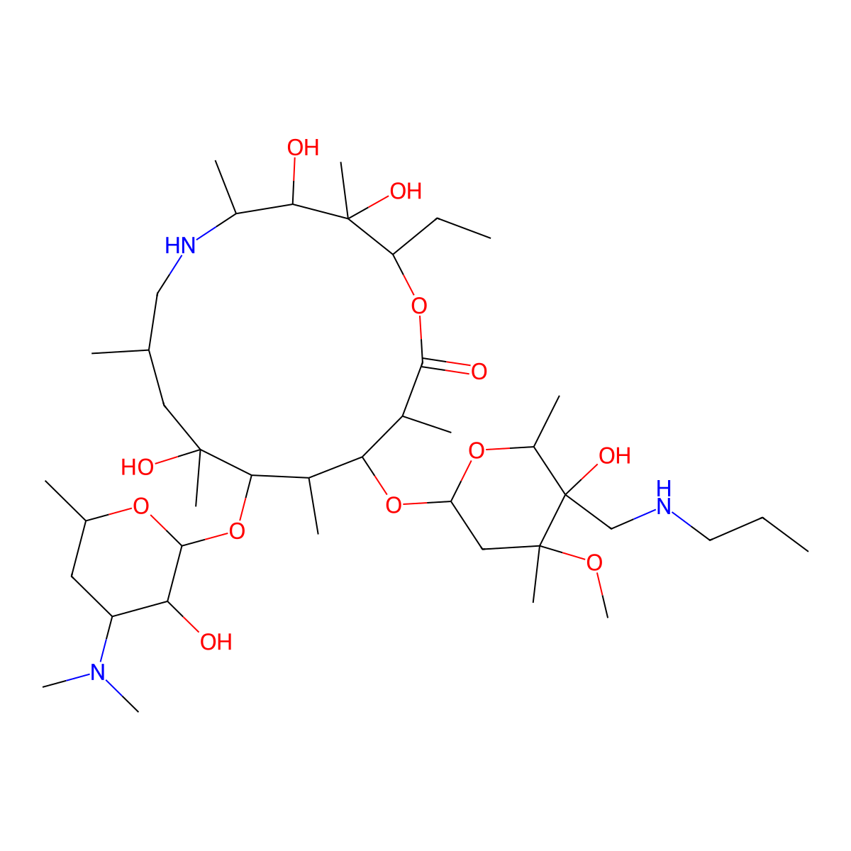 Tulathromycin molecular structure, CAS 217500-96-4