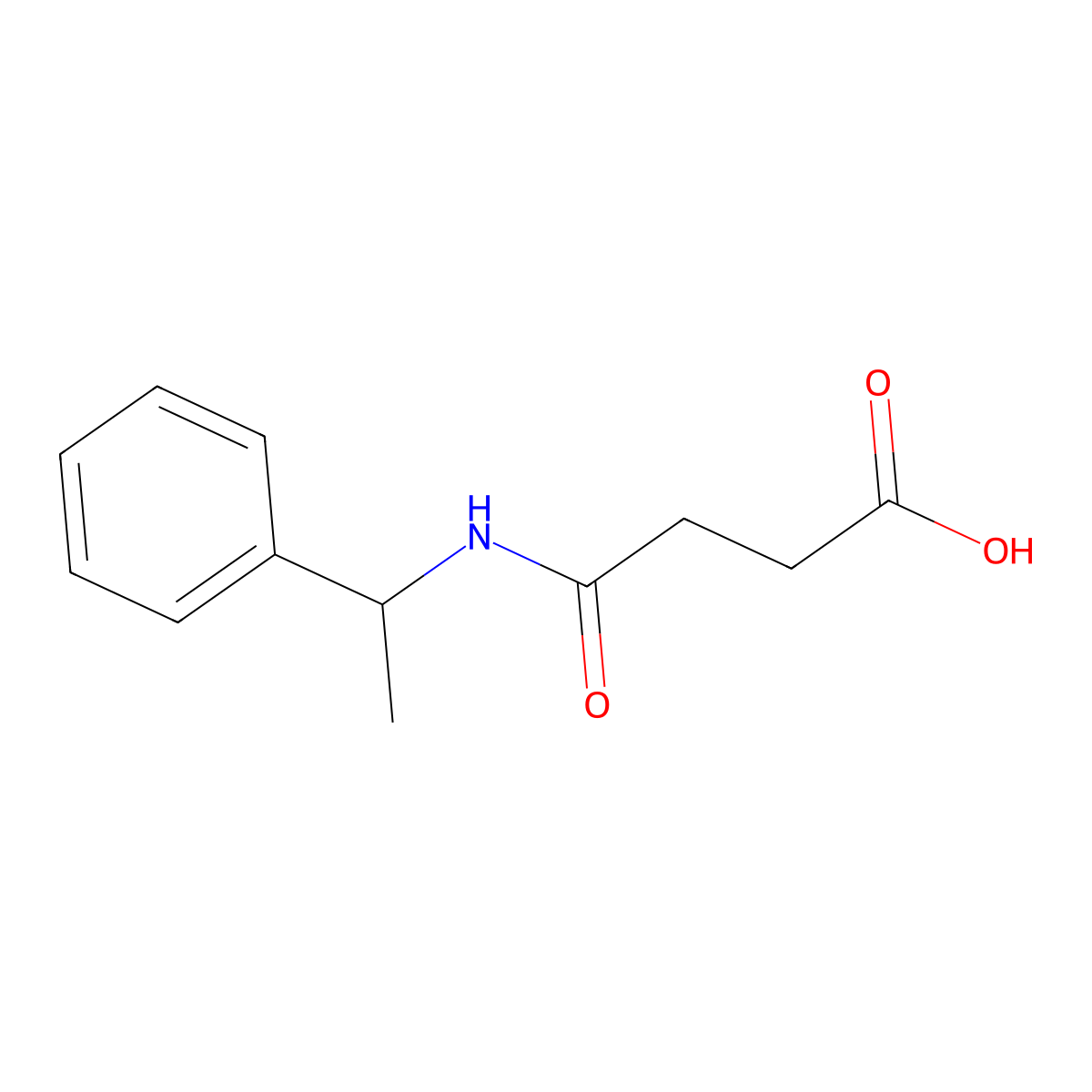 (R)-4-Oxo-4-((1-phenylethyl)amino)butyric acid molecular structure, CAS 21752-33-0