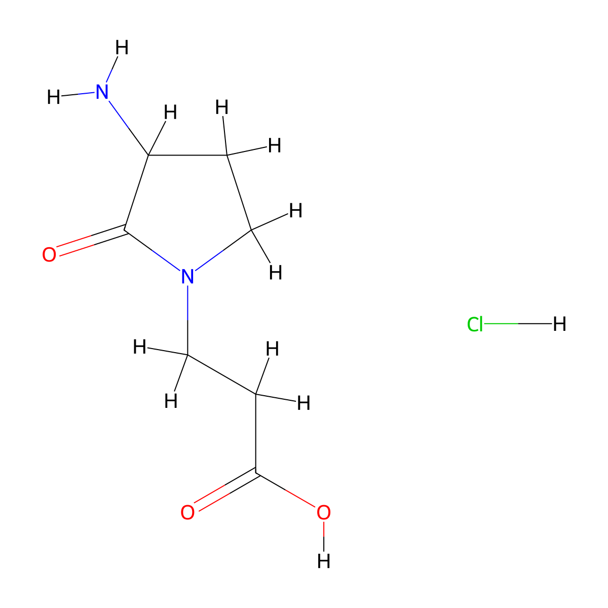 3-(3-Amino-2-oxopyrrolidin-1-yl)propanoic acid hydrochloride molecular structure, CAS 2175205-58-8