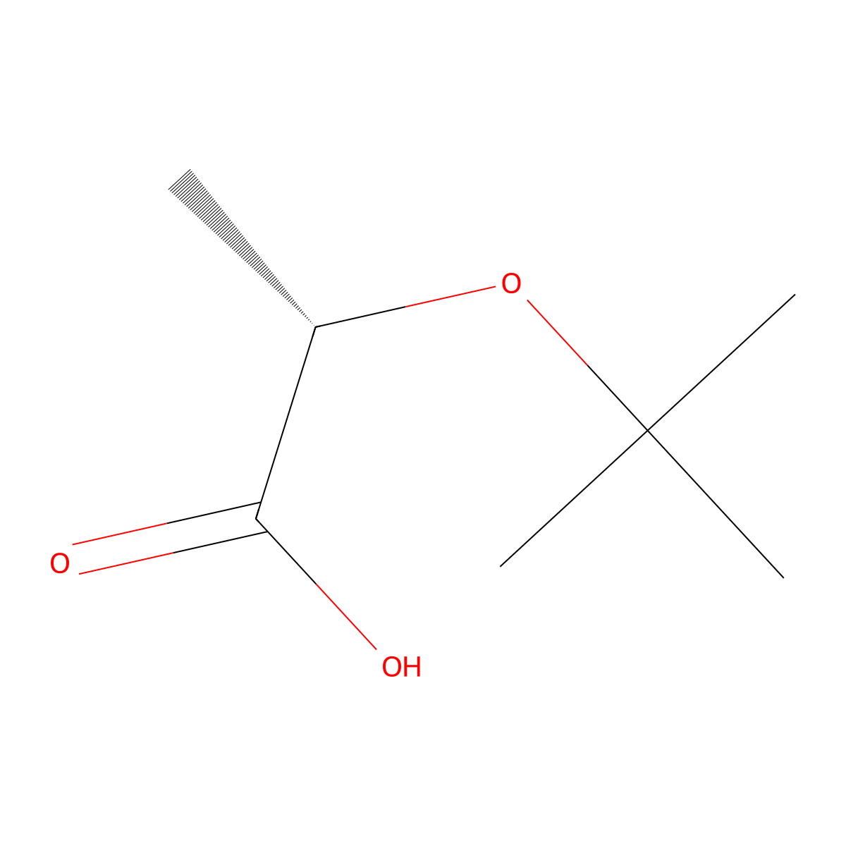 (2S)-2-(tert-butoxy)propanoic acid molecular structure, CAS 21753-53-7