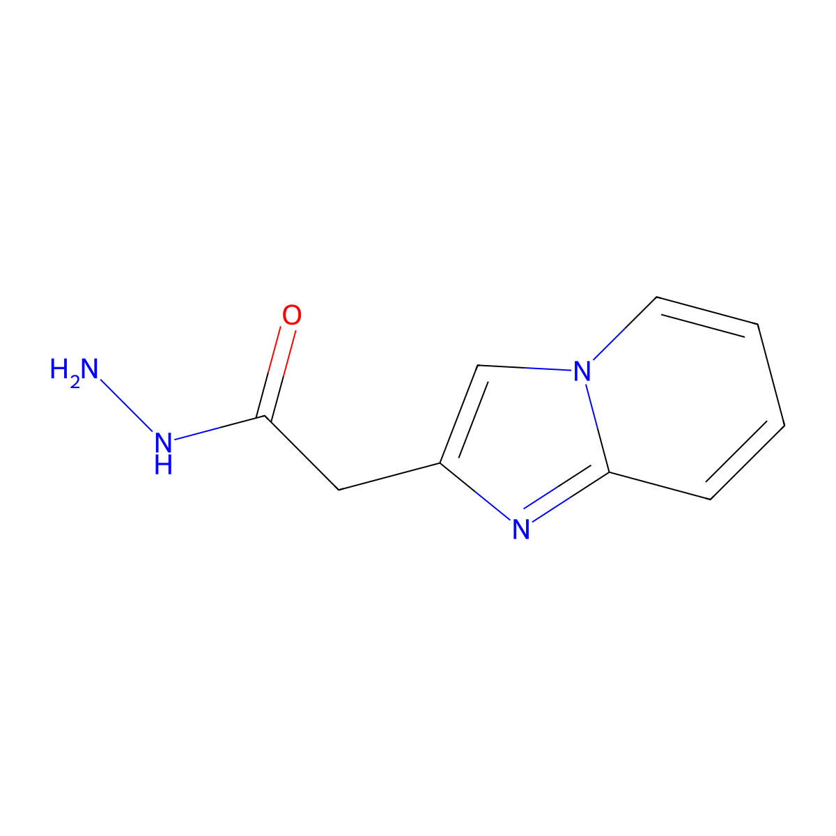 2-{Imidazo[1,2-a]pyridin-2-yl}acetohydrazide molecular structure, CAS 21755-37-3