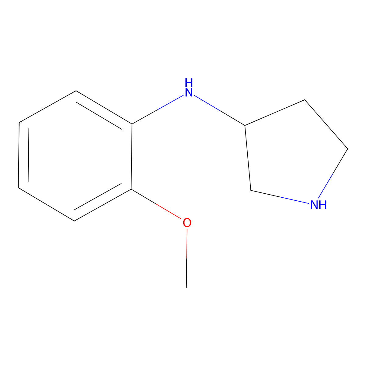 N-(2-Methoxyphenyl)-3-pyrrolidinamine 2hcl molecular structure, CAS 21756-58-1