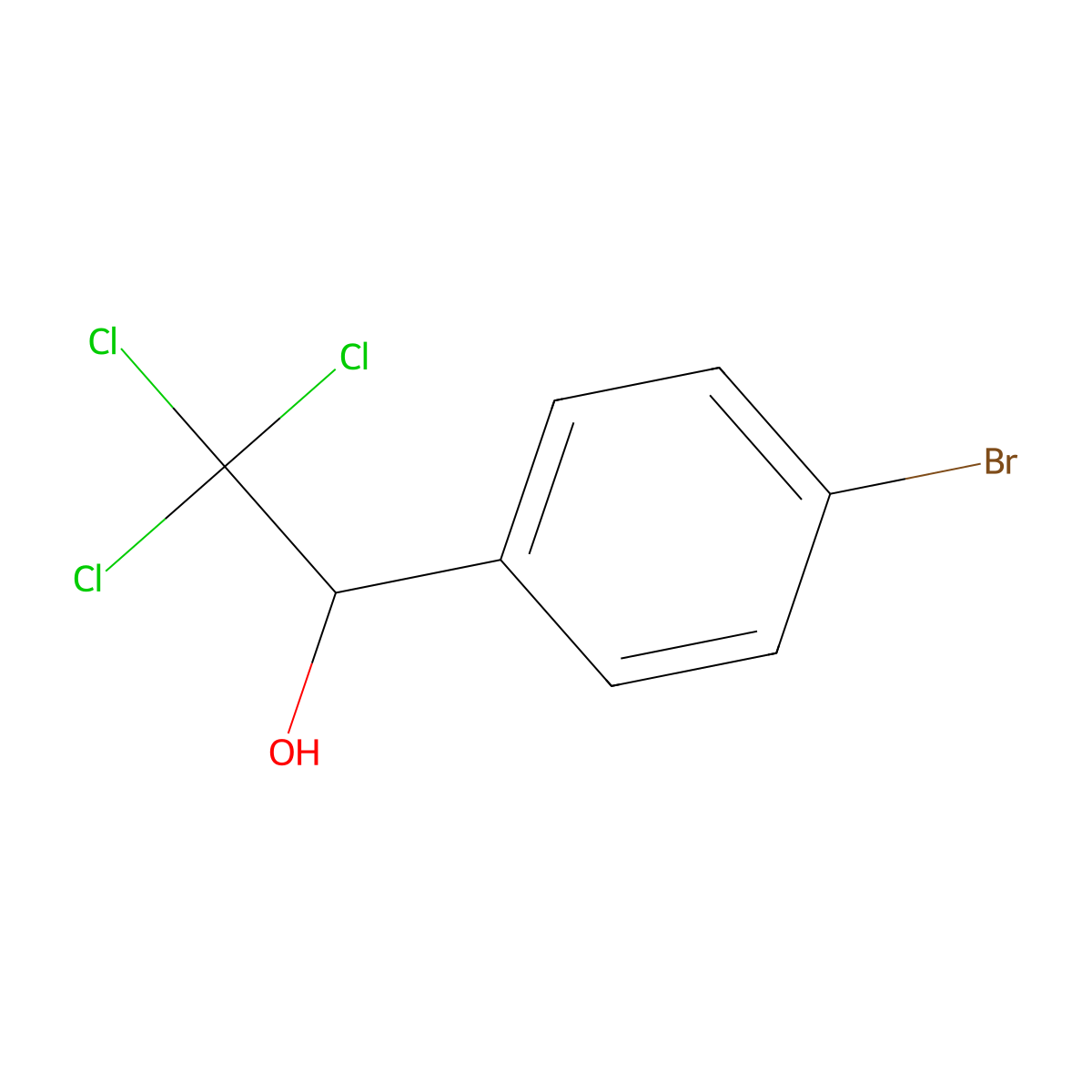 1-(4-Bromophenyl)-2,2,2-trichloroethanol molecular structure, CAS 21757-86-8