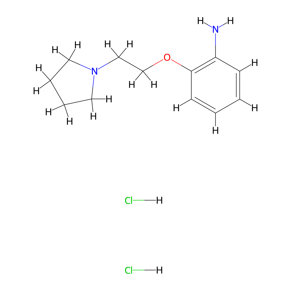 2-(2-Pyrrolidin-1-ylethoxy)aniline dihydrochloride molecular structure, CAS 2175759-74-5