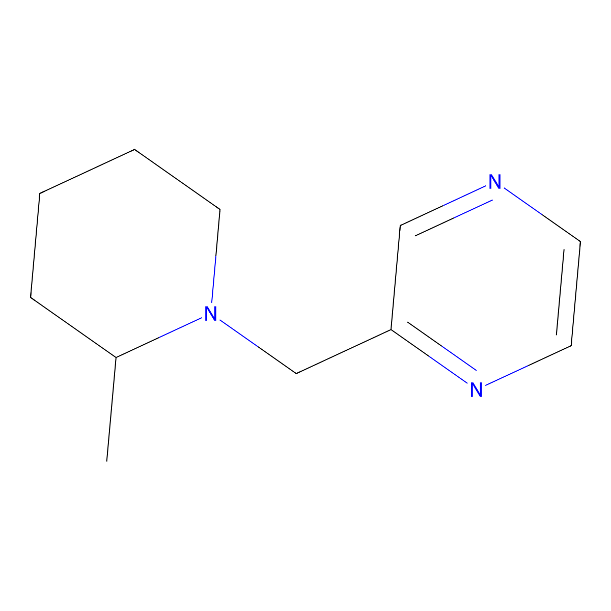 2-[(2-Methylpiperidin-1-yl)methyl]pyrazine molecular structure, CAS 2175884-31-6