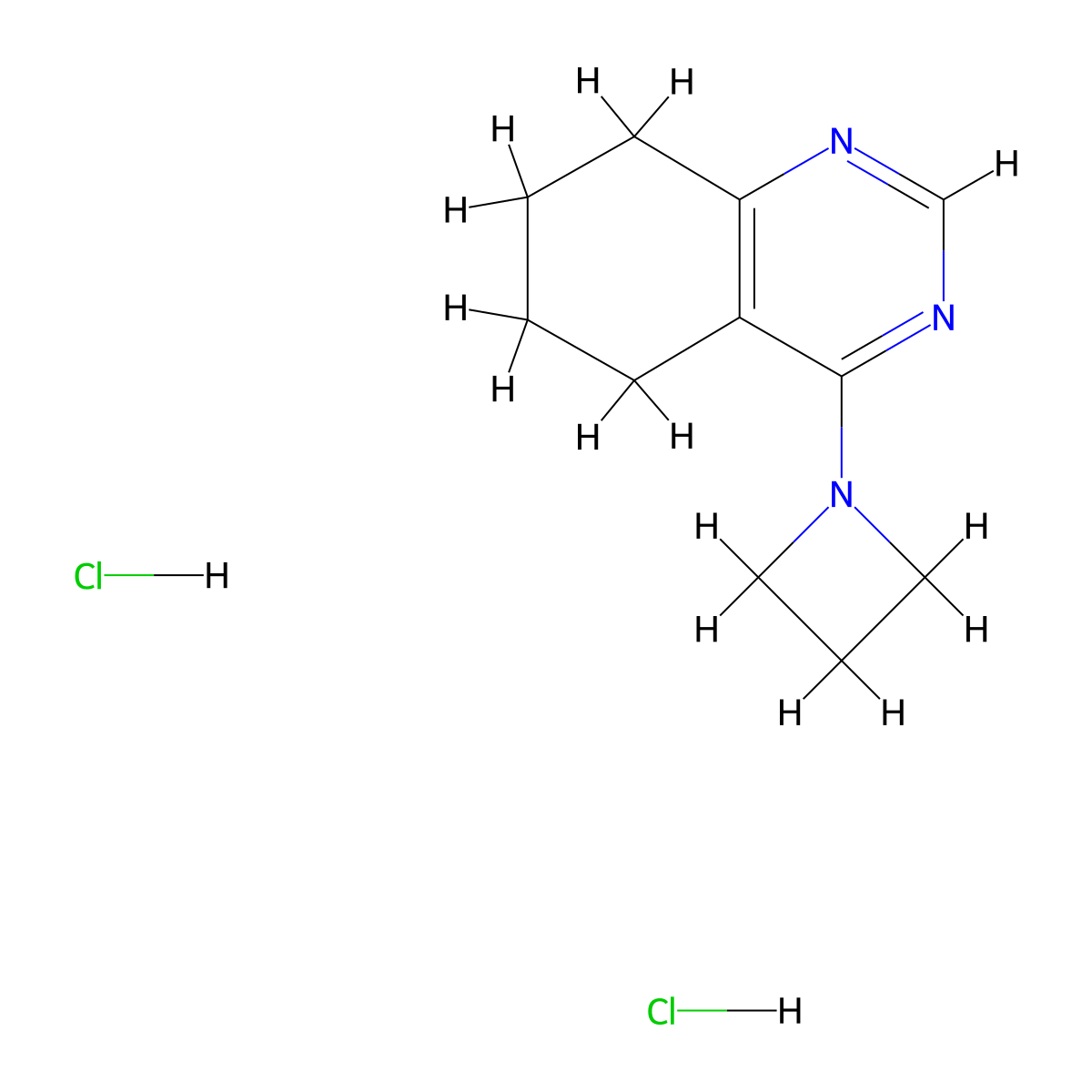 4-(Azetidin-1-yl)-5,6,7,8-tetrahydroquinazoline;dihydrochloride molecular structure, CAS 2175884-34-9