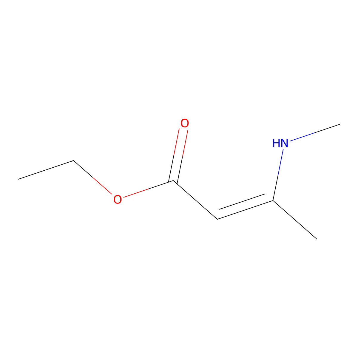 Ethyl 3-(methylamino)but-2-enoate molecular structure, CAS 21759-71-7
