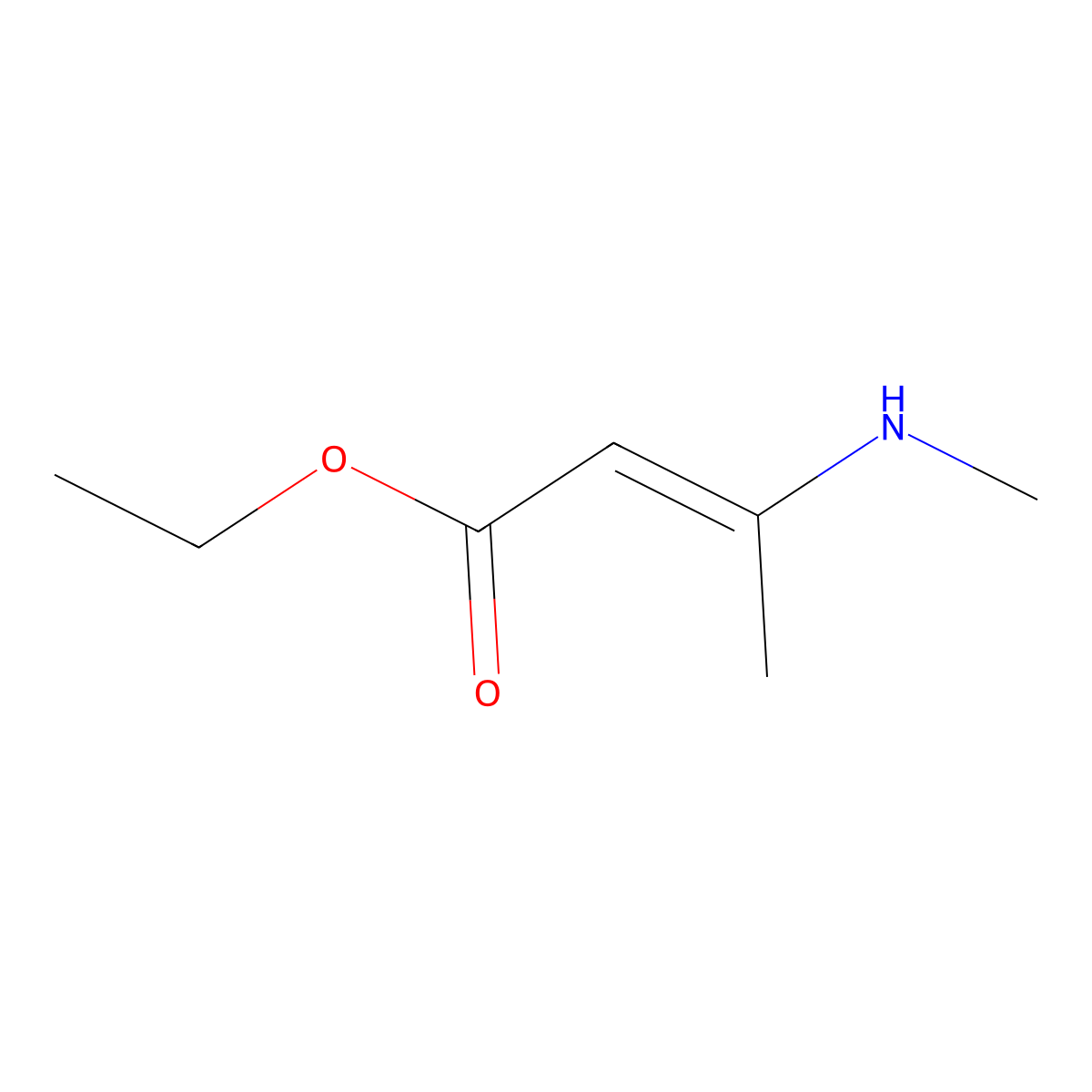 Ethyl 3-(methylamino)but-2-enoate molecular structure, CAS 21759-71-7