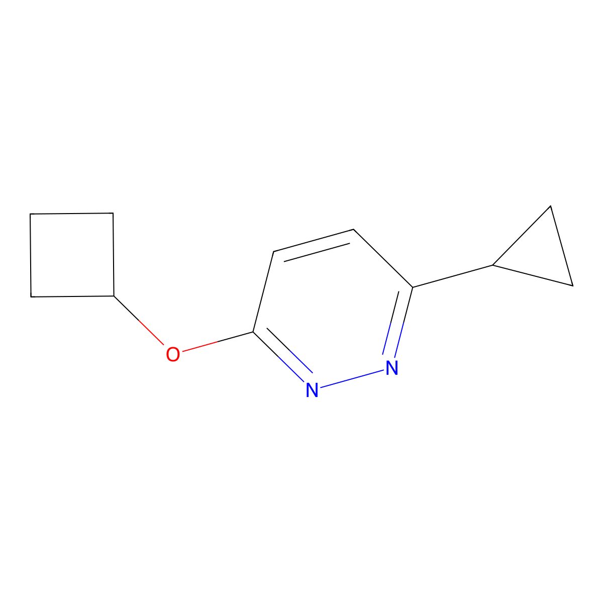 3-Cyclobutoxy-6-cyclopropylpyridazine molecular structure, CAS 2175978-39-7