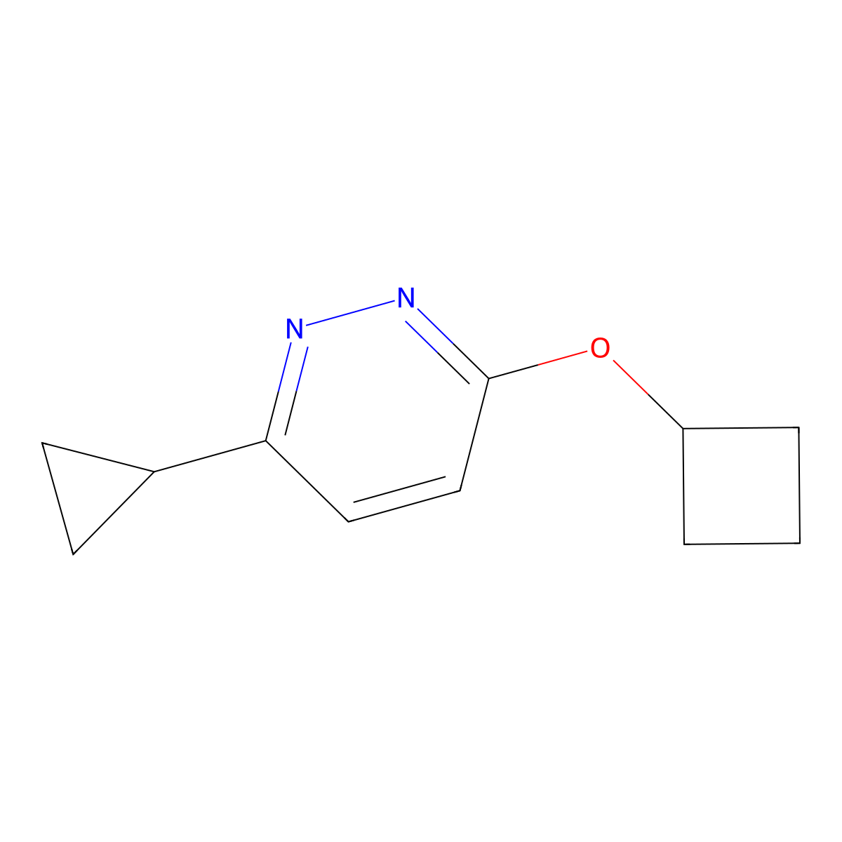 3-Cyclobutoxy-6-cyclopropylpyridazine molecular structure, CAS 2175978-39-7