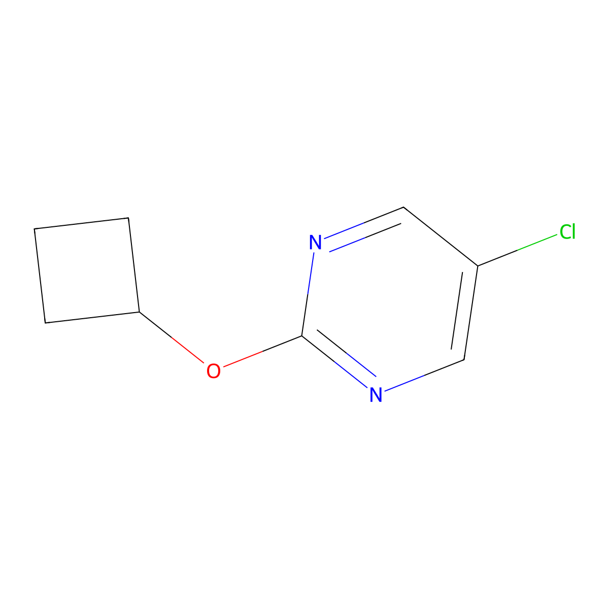 5-Chloro-2-cyclobutoxypyrimidine molecular structure, CAS 2175978-54-6