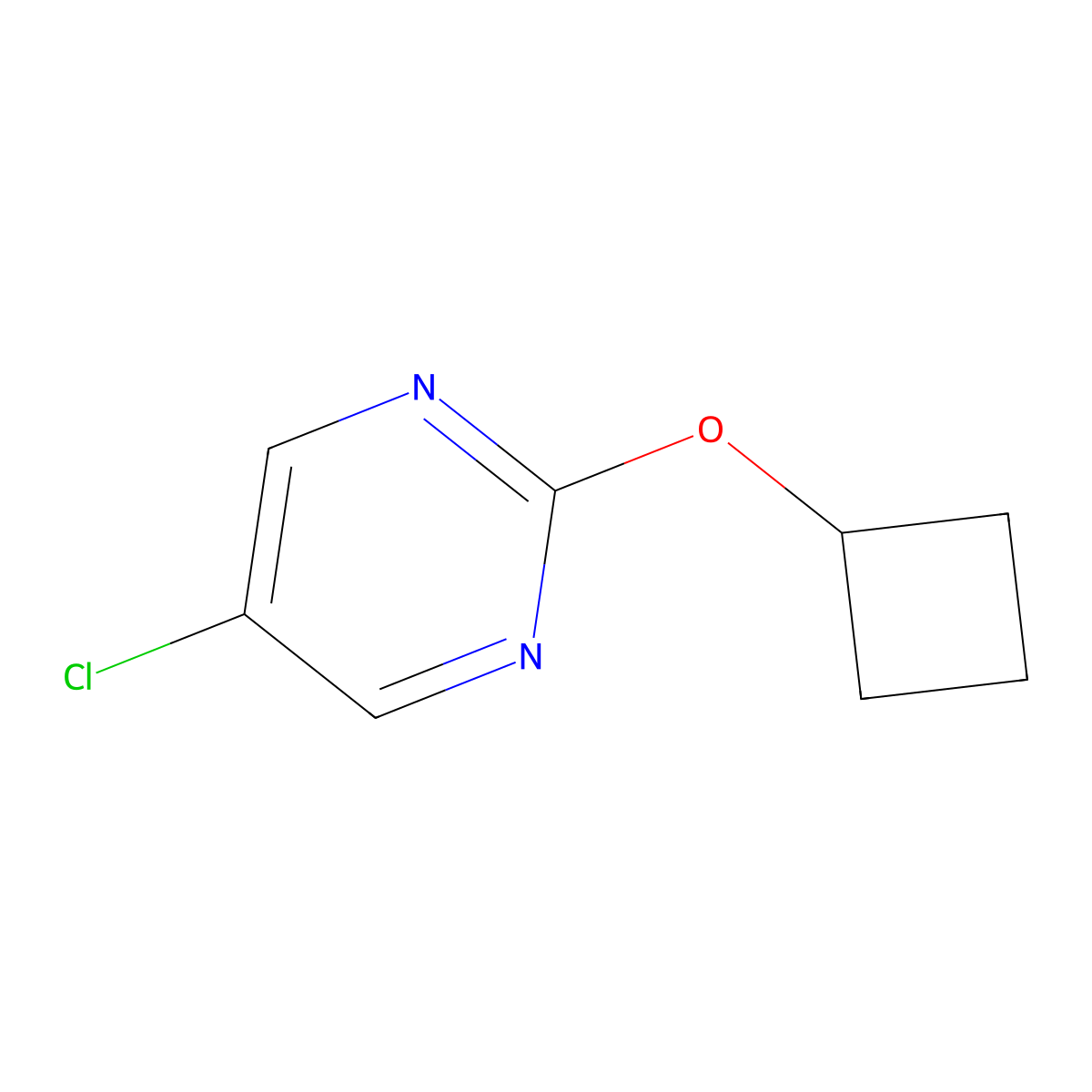5-Chloro-2-cyclobutoxypyrimidine molecular structure, CAS 2175978-54-6
