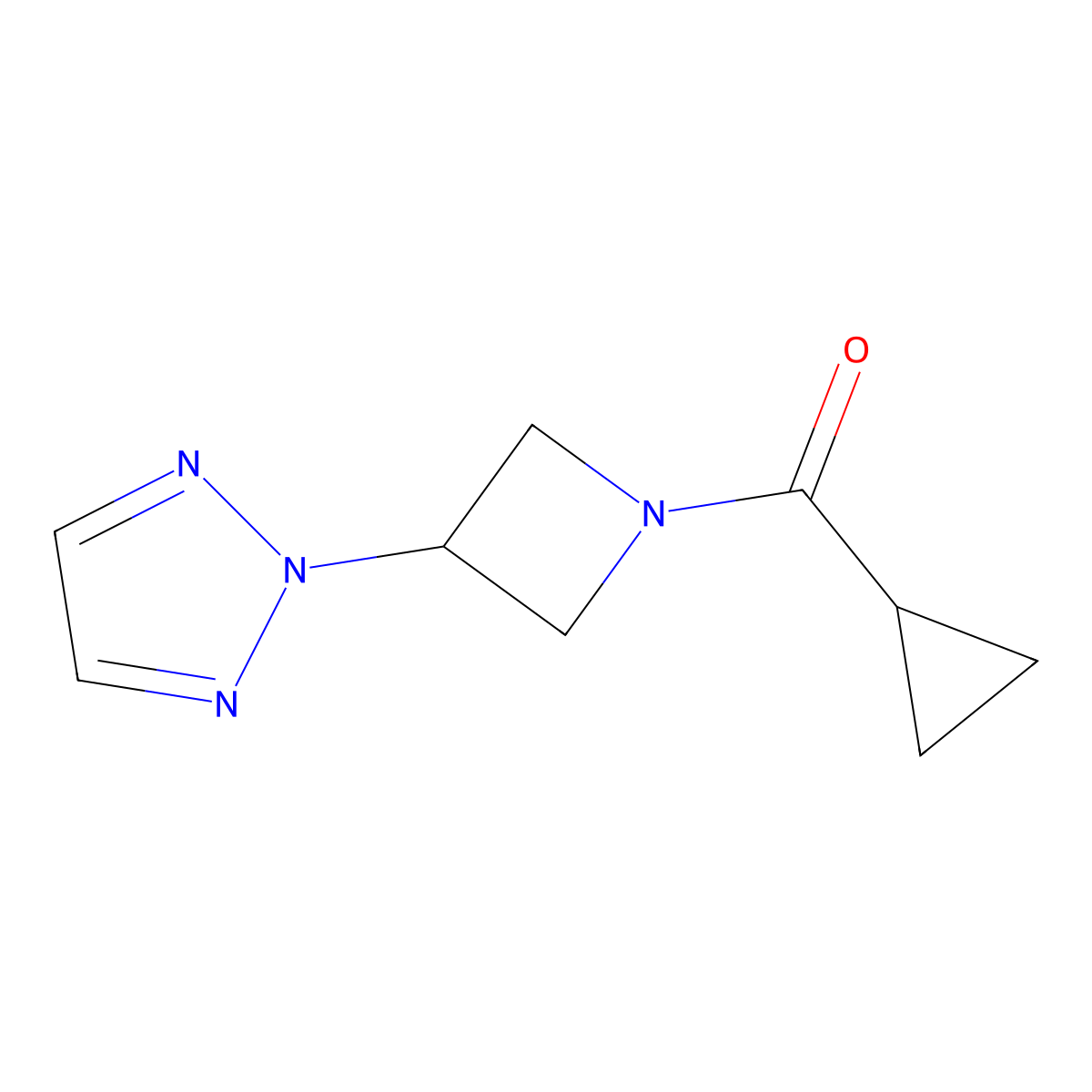 (3-(2H-1,2,3-triazol-2-yl)azetidin-1-yl)(cyclopropyl)methanone molecular structure, CAS 2175978-56-8