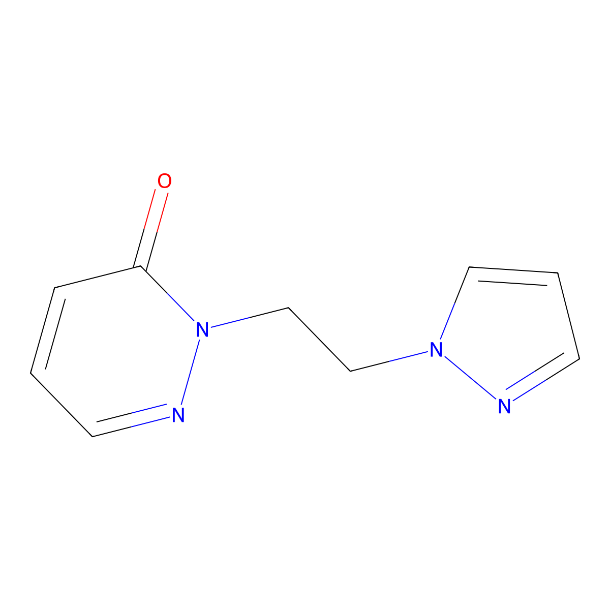 2-[2-(1H-pyrazol-1-yl)ethyl]-2,3-dihydropyridazin-3-one molecular structure, CAS 2175978-57-9
