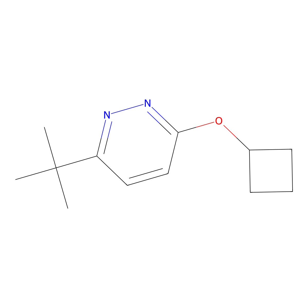3-Tert-butyl-6-cyclobutoxypyridazine molecular structure, CAS 2175978-60-4
