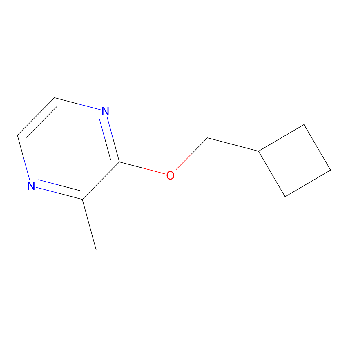 2-(Cyclobutylmethoxy)-3-methylpyrazine molecular structure, CAS 2175978-63-7