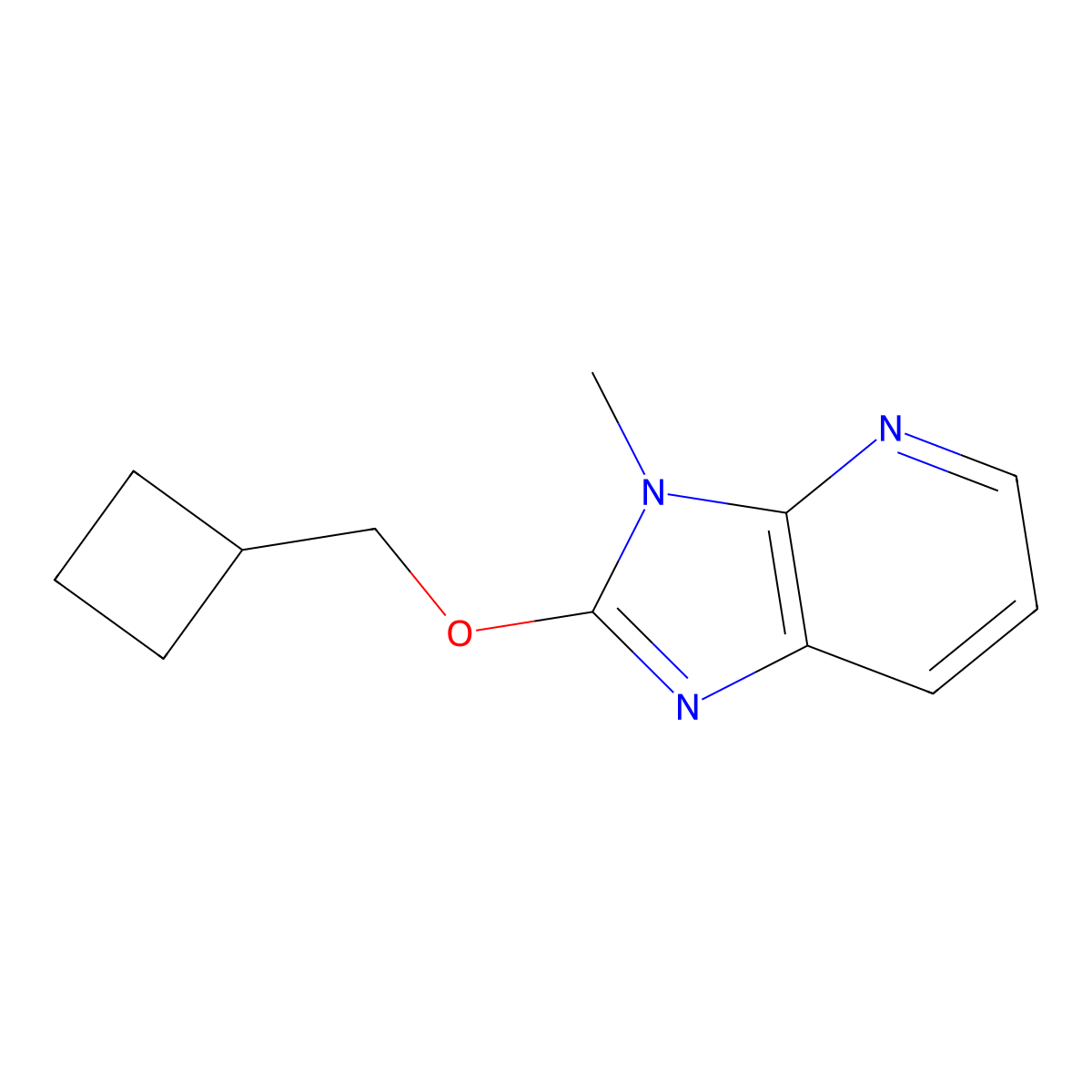 2-(cyclobutylmethoxy)-3-methyl-3H-imidazo[4,5-b]pyridine molecular structure, CAS 2175978-91-1