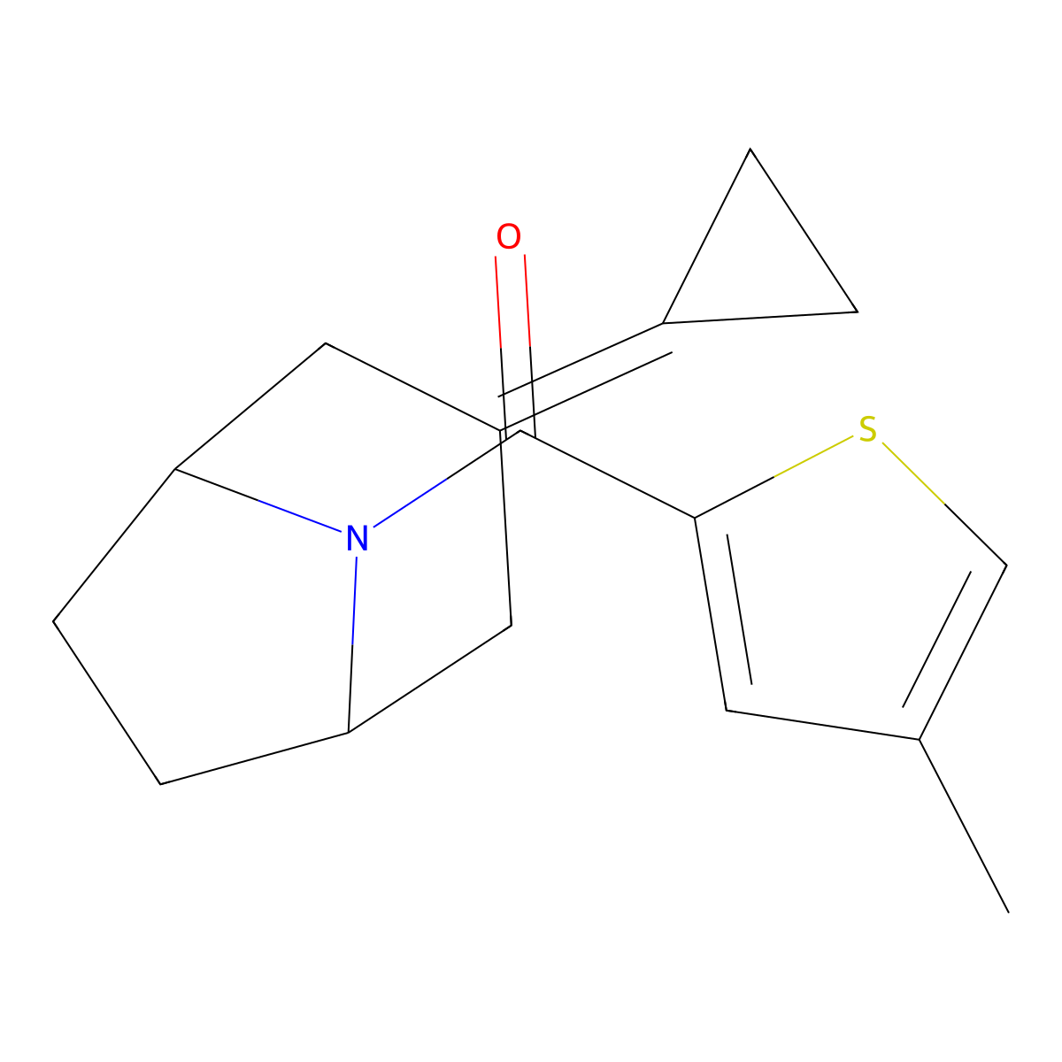 3-Cyclopropylidene-8-(4-methylthiophene-2-carbonyl)-8-azabicyclo[3.2.1]octane molecular structure, CAS 2175979-04-9