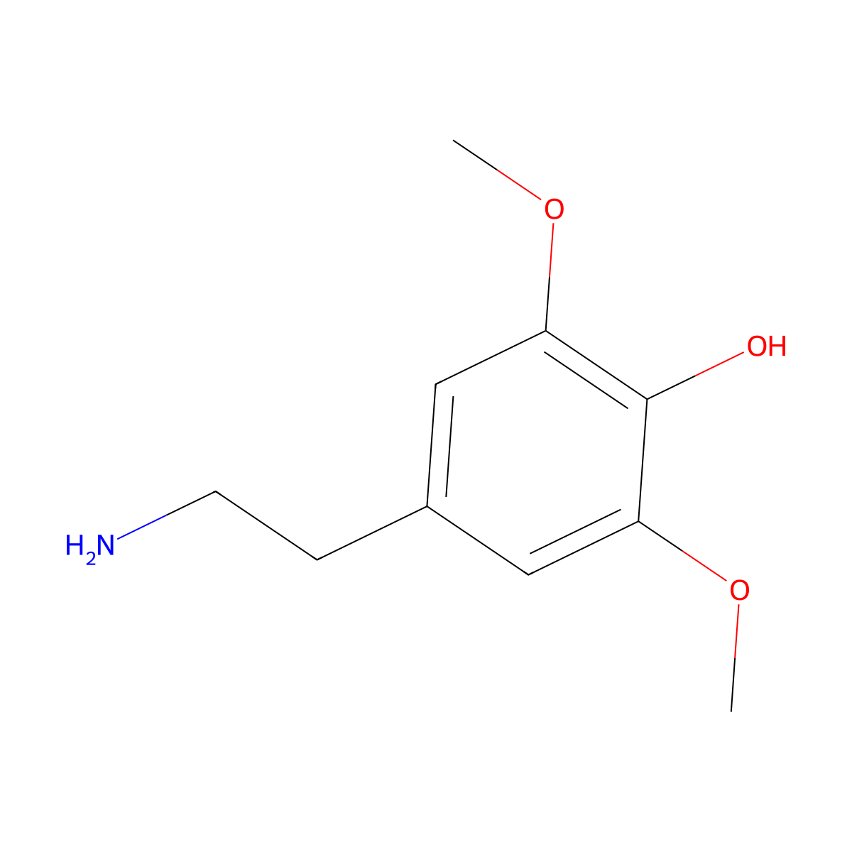 4-(2-Aminoethyl)-2,6-dimethoxyphenol molecular structure, CAS 2176-14-9