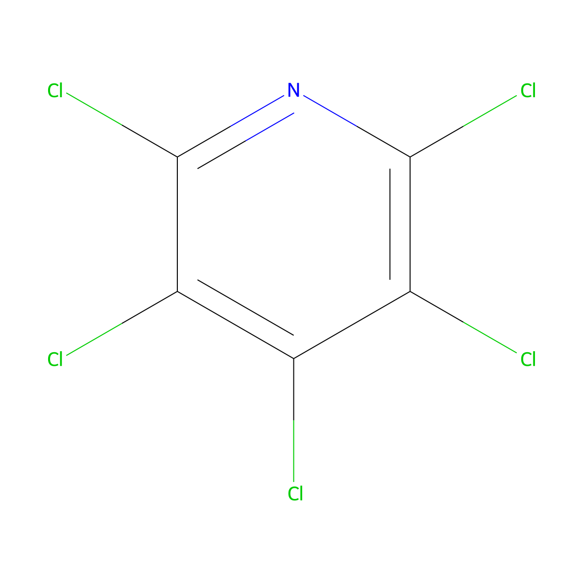Pentachloropyridine molecular structure, CAS 2176-62-7