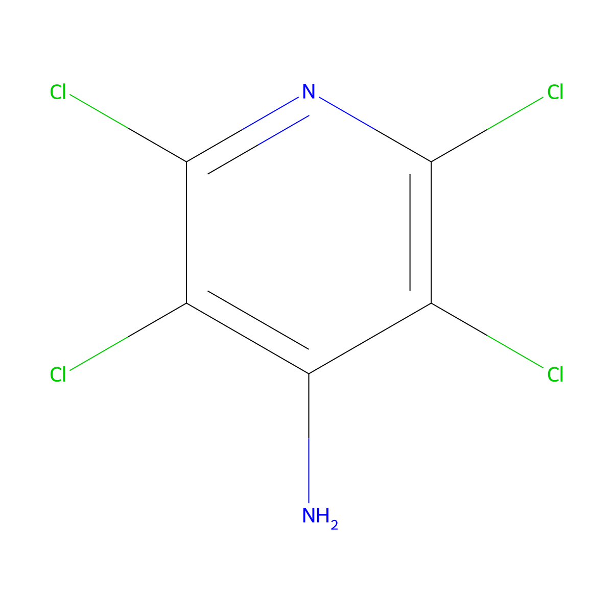 4-Pyridinamine, 2,3,5,6-tetrachloro- molecular structure, CAS 2176-63-8