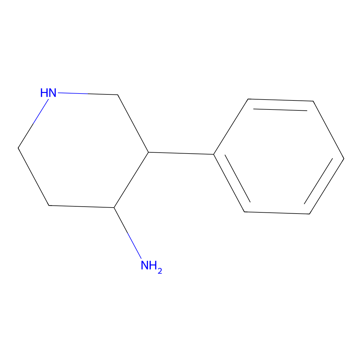3-Phenylpiperidin-4-amine molecular structure, CAS 2176-67-2