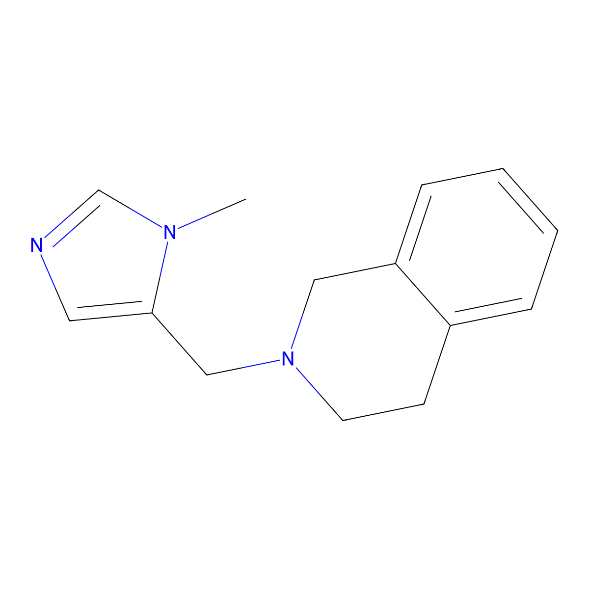 2-[(1-methyl-1H-imidazol-5-yl)methyl]-1,2,3,4-tetrahydroisoquinoline molecular structure, CAS 2176069-12-6