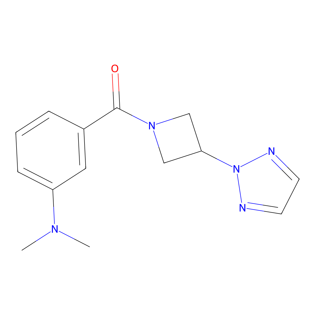 (3-(2H-1,2,3-triazol-2-yl)azetidin-1-yl)(3-(dimethylamino)phenyl)methanone molecular structure, CAS 2176069-20-6