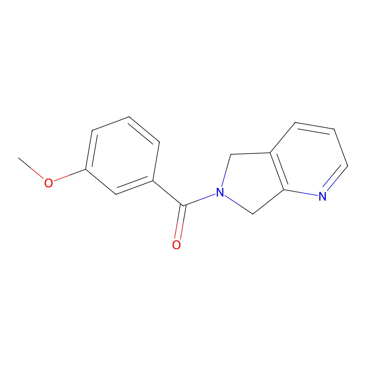 6-(3-methoxybenzoyl)-5H,6H,7H-pyrrolo[3,4-b]pyridine molecular structure, CAS 2176069-40-0