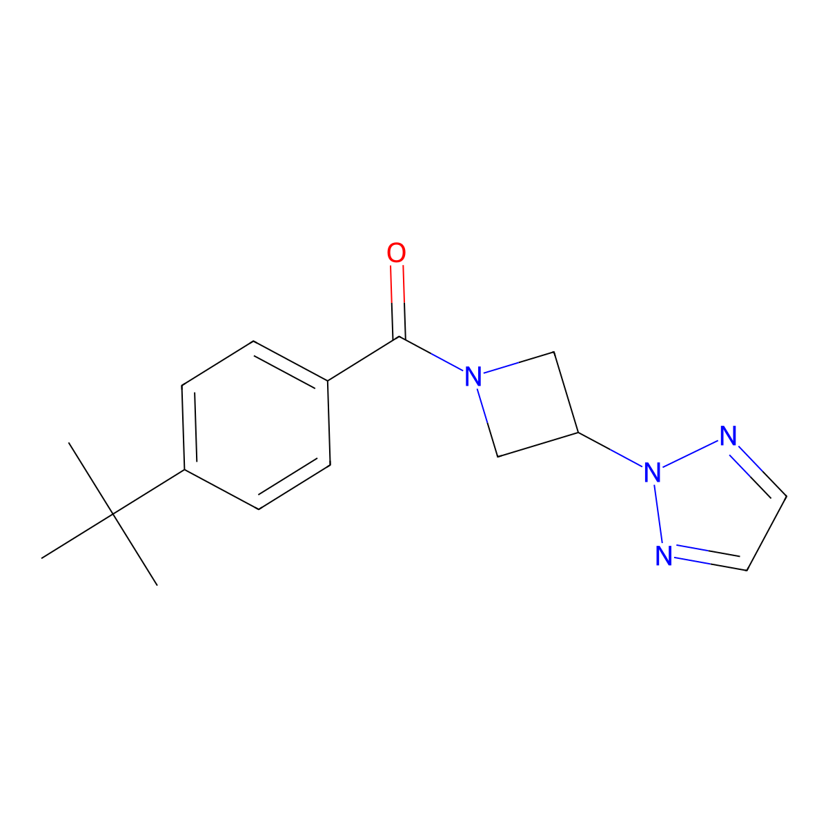 2-[1-(4-tert-butylbenzoyl)azetidin-3-yl]-2H-1,2,3-triazole molecular structure, CAS 2176069-44-4