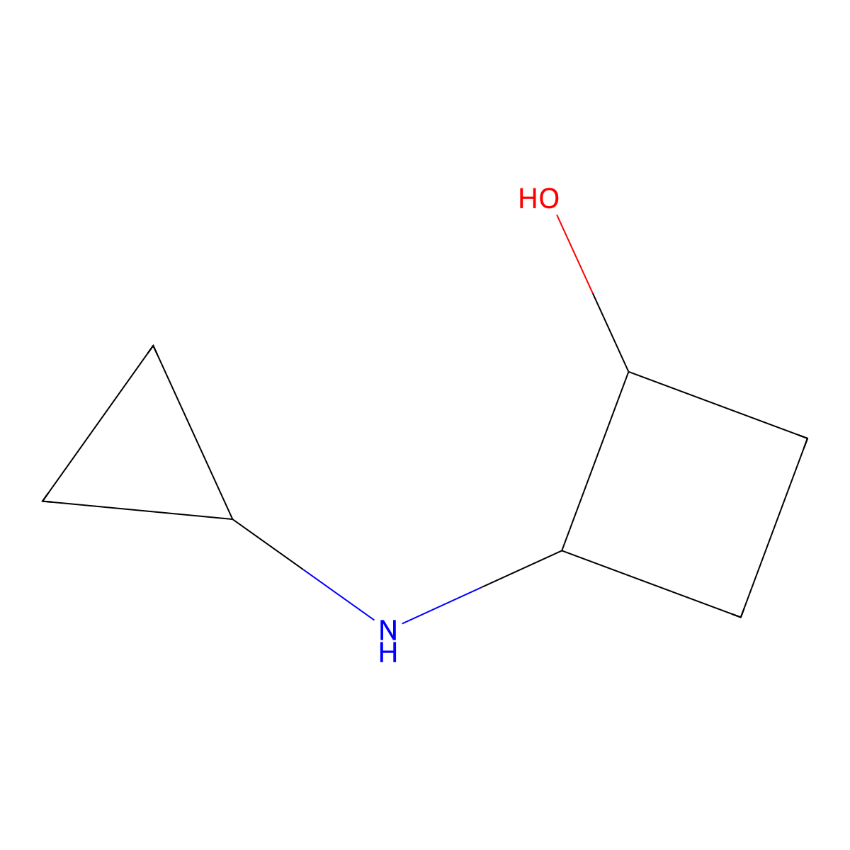 2-(Cyclopropylamino)cyclobutan-1-ol molecular structure, CAS 2176069-48-8