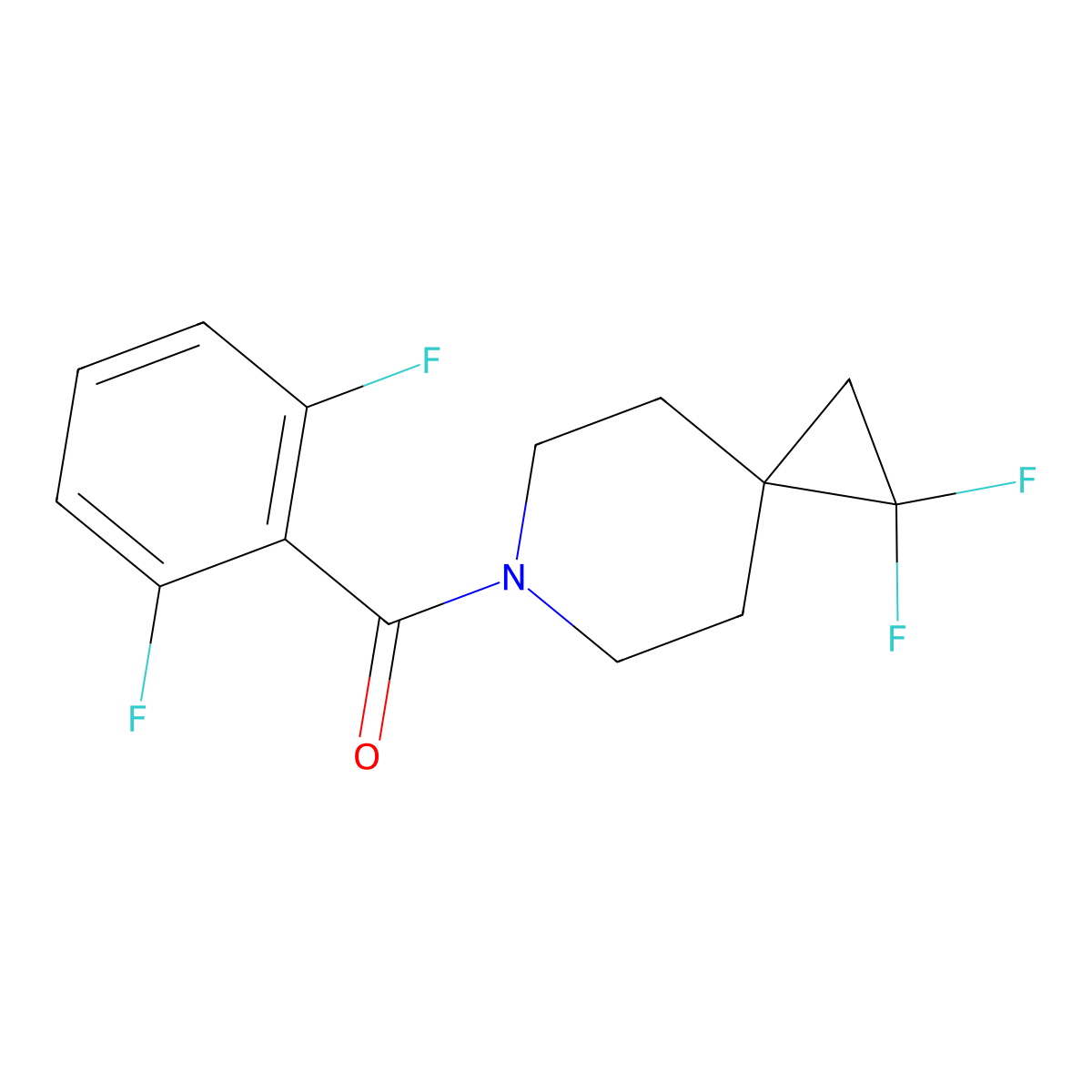 (1,1-Difluoro-6-azaspiro[2.5]octan-6-yl)(2,6-difluorophenyl)methanone molecular structure, CAS 2176069-71-7