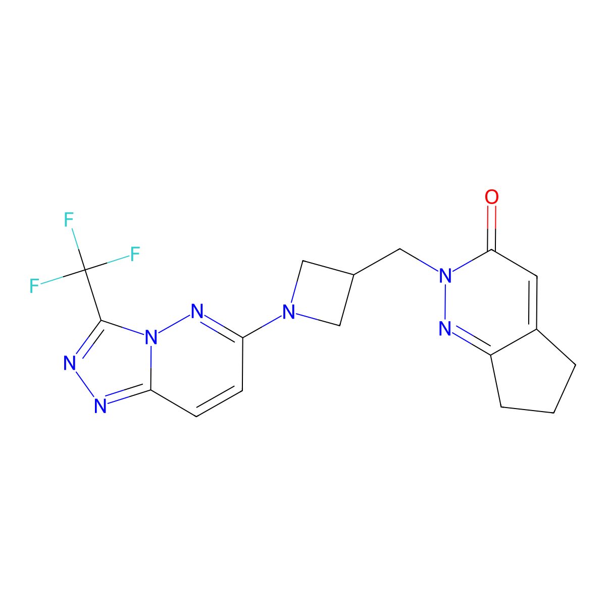 2-({1-[3-(trifluoromethyl)-[1,2,4]triazolo[4,3-b]pyridazin-6-yl]azetidin-3-yl}methyl)-2H,3H,5H,6H,7H-cyclopenta[c]pyridazin-3-one molecular structure, CAS 2176070-13-4